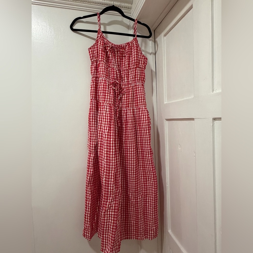 Red Gingham Bow Dress